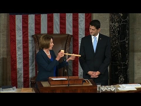 Nancy Pelosi passes gavel to House Speaker Paul Ryan