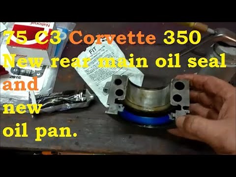 Installing a rear main seal and oil pan on a SBC 350, 1975 C3 Corvette Volume 37