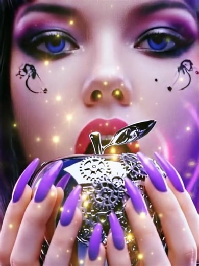 Set this as your new Steampunk lockscreen! 🍎⚙️💎 The Goth Apple bite you didn’t know you needed. 🧠✨ Full compilation on my YouTube! 🌈 #asmr #steampunk #livewallpaper #goth #adhd #crystalslicestudio #oddlysatisfying #cyberpunk