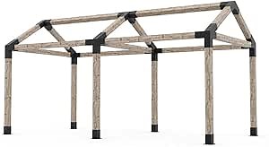 TOJAGRID Grid 30 Double Pergola Kit for 6x6 Wood Posts