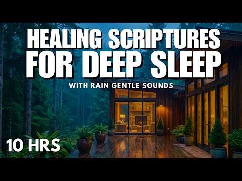 Healing Scriptures for Sleep | Rest in God’s Presence with Gentle Rain (10 Hours)