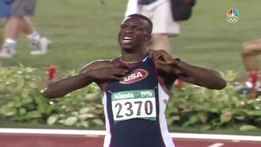 On this day in 1996 🥇 American Michael Johnson made history in Atlanta by winning the 200m with a world-record time 💨 (Via NBC Olympics & Paralympics) | FanDuel