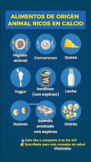 Alimentos animales ricos en calcio para huesos fuertes