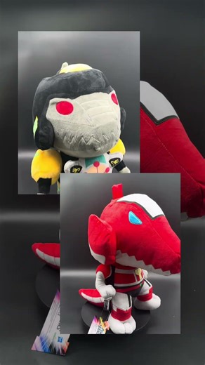 Tyrannosaurus/Dragonzord Plushies 🤗 #PowerRangers #MMPR #Toys #Red #Green