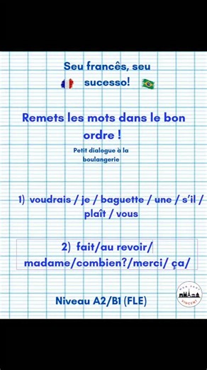 72 reactions · 9 comments | Remets le dialogue dans l'ordre, niveau A2-B1 #fle #parisjetaime❤️ #professordefrancês #parlefrançais #coursdefrançaisenligne #apprendrelefrançais | monprofdefrancaisvincent | Facebook