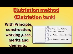 Elutriation method (Elutriation tank) with principle,construction, working,uses,merits,and,demerits.