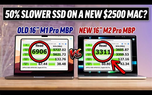 【4K】M2 Pro MBP使用慢速SSD是不是大问题？实际应用详细对比测试！| 作者：Max Tech | 机翻中文