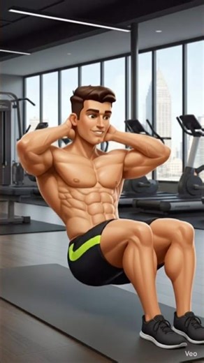 Think abs are hard? Watch this tiny cartoon crush it in 10 seconds #CartoonWorkout #FitnessShorts