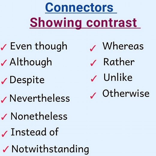 Connectors & linking words for IELTS task 2 : Showing contrast : #ielts #connectors #writingtask2
