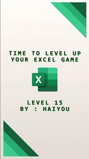 Basic Excel - Level 15 #excel #spreadsheetmagic #tiktok #exceltips #viral #gaming #trending