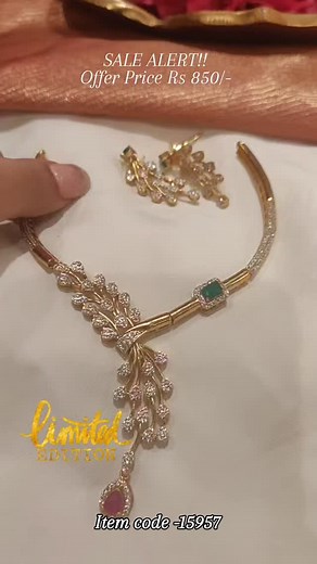 Emporia Jewels on Instagram: "JUST LAUNCHED 💕💕 Exclusive Designer Premium Gold-plated Jadau cz Statement Royal Necklace ITEM CODE -( 15957 ) offer Price Rs 860/- COD Available Shop online At our website www.emporiajewels.in ( Find Profile link in main profile bio) OR To place an order watsapp 9758239500 or DM ( we have only this number don't book any orders on other number, kindly Be aware we will Not be responsible)"