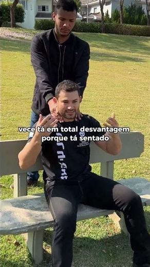 Defense against a seated neck grab from behind | Krav Maga Skull