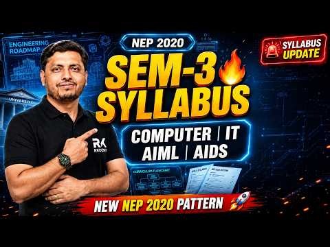 SEM 3 New Syllabus (NEP 2020) 🚀 | Computer, IT, AIML & AIDS Engineering | RK SIR | RKDEMY