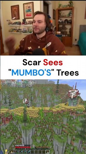 SCAR Reacts to "MUMBO'S" Trees! | HC11 #goodtimeswithscar #mumbojumbo #hermitcraft11 #shorts