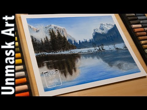 Beautiful Winter Landscape Painting with Soft Pastels | Live Tutorial Part 2
