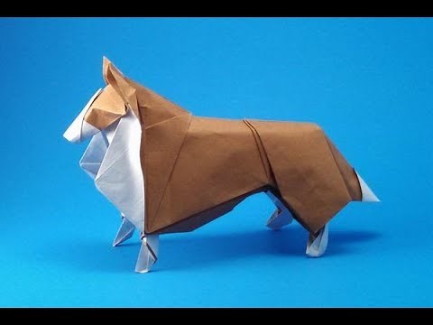 Origami - collie dog (tutorial)