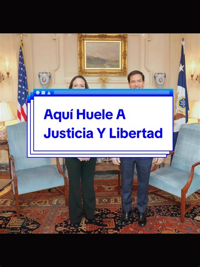 @María Corina Machado Agradezco mucho al Secretario de Estado, @secrubio, por la gran conversación que sostuvimos el día de hoy. Este encuentro confirma la prioridad que el gobierno del presidente Trump le ha asignado a las amenazas, desafíos y oportunidades que tenemos en las Américas y muy especialmente en Venezuela. 27 años de devastación criminal requieren que todos los venezolanos entreguemos nuestro talento y esfuerzo para construir una gran nación con instituciones democráticas robustas, 