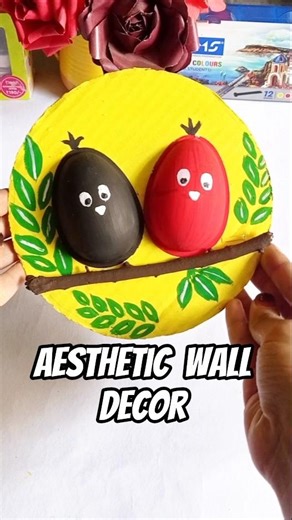 DIY Cute Bird from Kinder Joy Egg 🐦✨ | Easy Craft Shorts #shorts #diy #aesthetic #walldecor #reuse