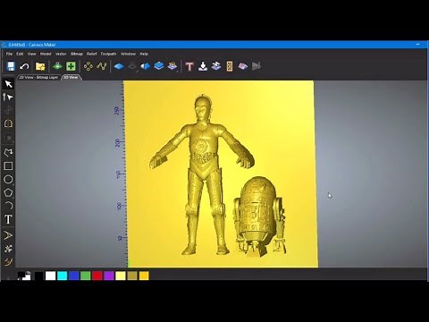 Carveco Maker importing multiple 3D STL files and modifying them for machining