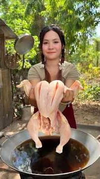 Cooking yummy deep fried chicken braised recipe