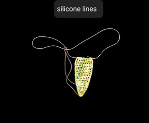 Womens or Mens Micro Mini Bikini Thong Crochet Beachwear Bottom Panty With Silicone Lines - Etsy