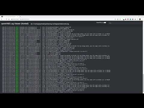 OpenHab 3 Tutorial - log im Browser anzeigen lassen