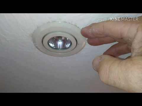 change a bulb on an eyeball spotlight