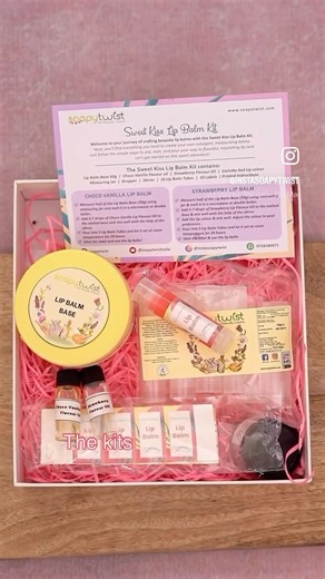 Make Rs 200/- lip balm at home in just 2 minutes with Soapy Twist Lip Balm Making Kit!