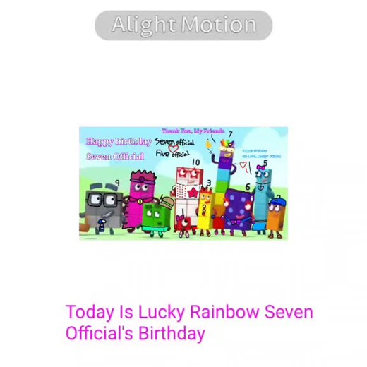 Happy birthday To Seven Official 🥳🎂 #numberblocks