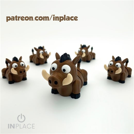 Cute Warthog Articulated / 3D Print Instant Download/3d Printed Toy/3d Printed Warthog/articulated Warthog - Etsy UK