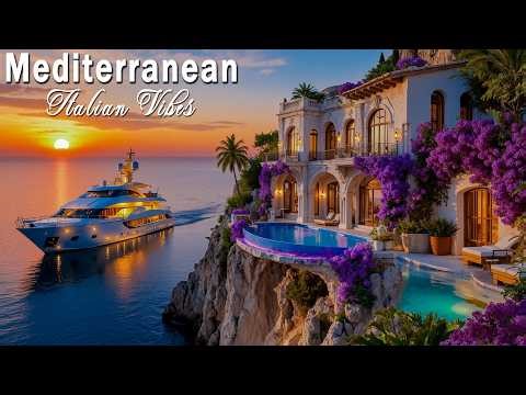 🎶 Italian Serenity & Mediterranean Guitar Melodies 🎶 Amalfi Como Relaxation 4K