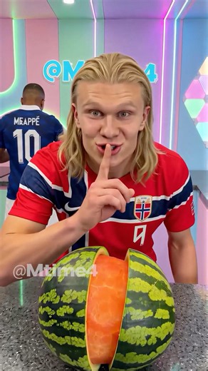 Mbappé Took the Watermelon Challenge Too Seriously 🍉💀 #parody #football #haaland #worldcup