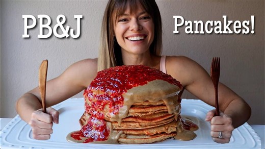 PB&J protein pancakes recipe that hits all your macros