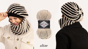 Alize Superlana Midi ile Çark Bere Boyunluk Hat & Cowl #AlizeSuperlanaMidi #AlizeYarns #Alizeİplikleri | Alize Hand Knitting Yarns