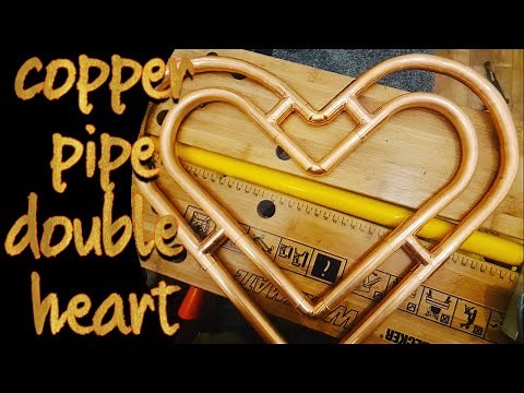 5 minute craft diy how to make a Copper pipe art double heart [] By MTTPMR []