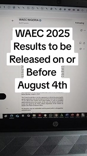 WAEC 2025 Results Release Date Confirmed