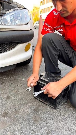 Starting the car with a wrench. #sortvideo