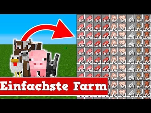 Wie baut man die einfachste Farm in Minecraft | Minecraft einfache Farm Bauen Deutsch