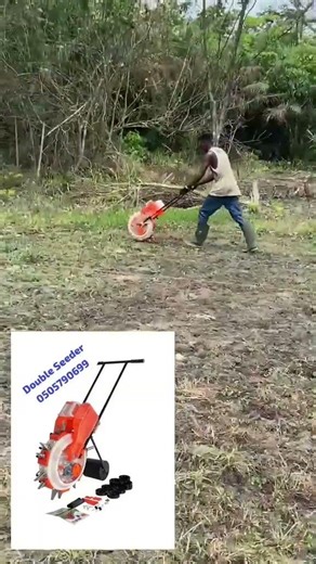 2-in-1 Seed and Fertilizer Planter in Action | Modern Farming Tool #agrifuture #seed #seedplanting