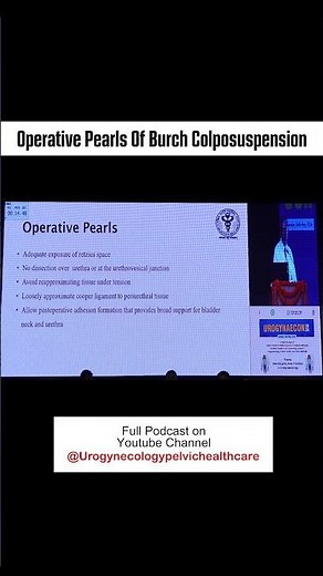 Operative Pearls of Burch Colposuspension: Key Surgical Tips