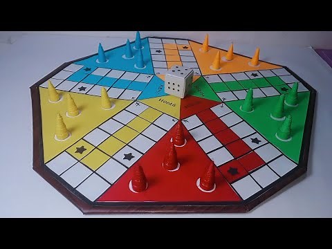 How to make Five player Ludo board, Tokens & Dice at home /DIY LUDO GAME