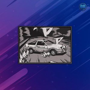 Toyota AE86 Initial D Embroidery Design | Jdm Anime Car (pes, Dst, Jef) - Etsy