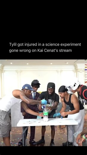 161K views · 1K reactions | Tylil almost lost his hand after a science experiment went wrong and exploded in his hand  #kaicenat #stream #funny | endshumour | Facebook