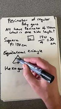 Perimeter of regular polygons #maths #shape #perimeter