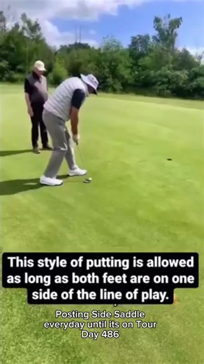 Strong grip saddle #golf #sidesaddleputting #putting #putter #golfing | golf