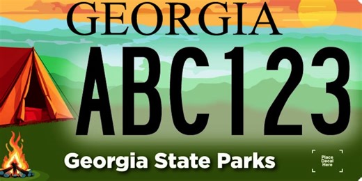 New license plates support Georgia state parks and historic sites