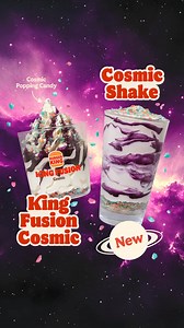 Greetings, earthlings! 🚀 What does space taste like? No one knows for sure, but our new Cosmic Dessert range comes pretty close. A swirling nebula of flavours and textures, topped with cosmic popping candy to transport your tastebuds to an all-new dimension. Get it before it disappears from our orbit🪐🥤✨ | Burger King NZ