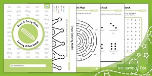 Learning at Home: Phase 3 Tricky Words Booklet