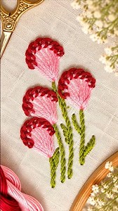 Easy Fuchsia Flower Embroidery 🌷