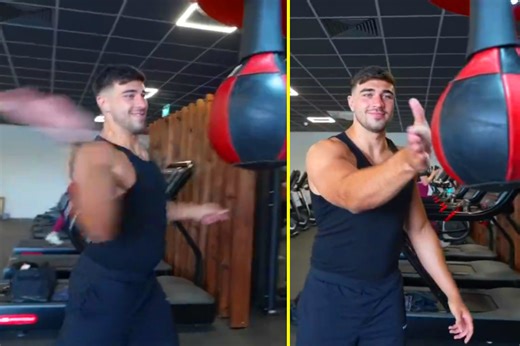 Tommy Fury gets stunning score on punch machine challenge with a SLAP and impresses Eddie Hall